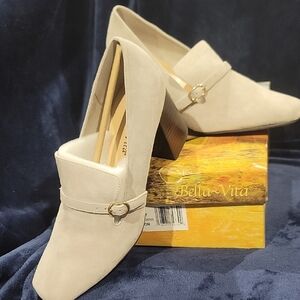 NEW Bella Vita Ashton Kidsuede Suede Leather Loafer Heels - Size 11 Narrow
